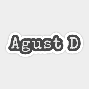 Agust D - D Day World Tour exclusive(front Back dark theme) Sticker